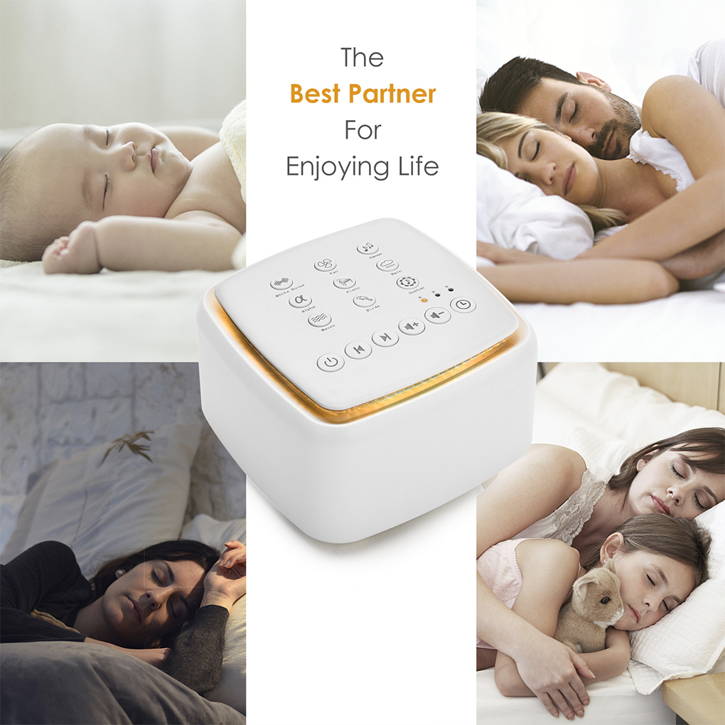 White Noise Machine Baby - 充電式ホワイトノイズマシン睡眠用サウンドマシン赤ちゃん大人用30なだめる音暖かい光