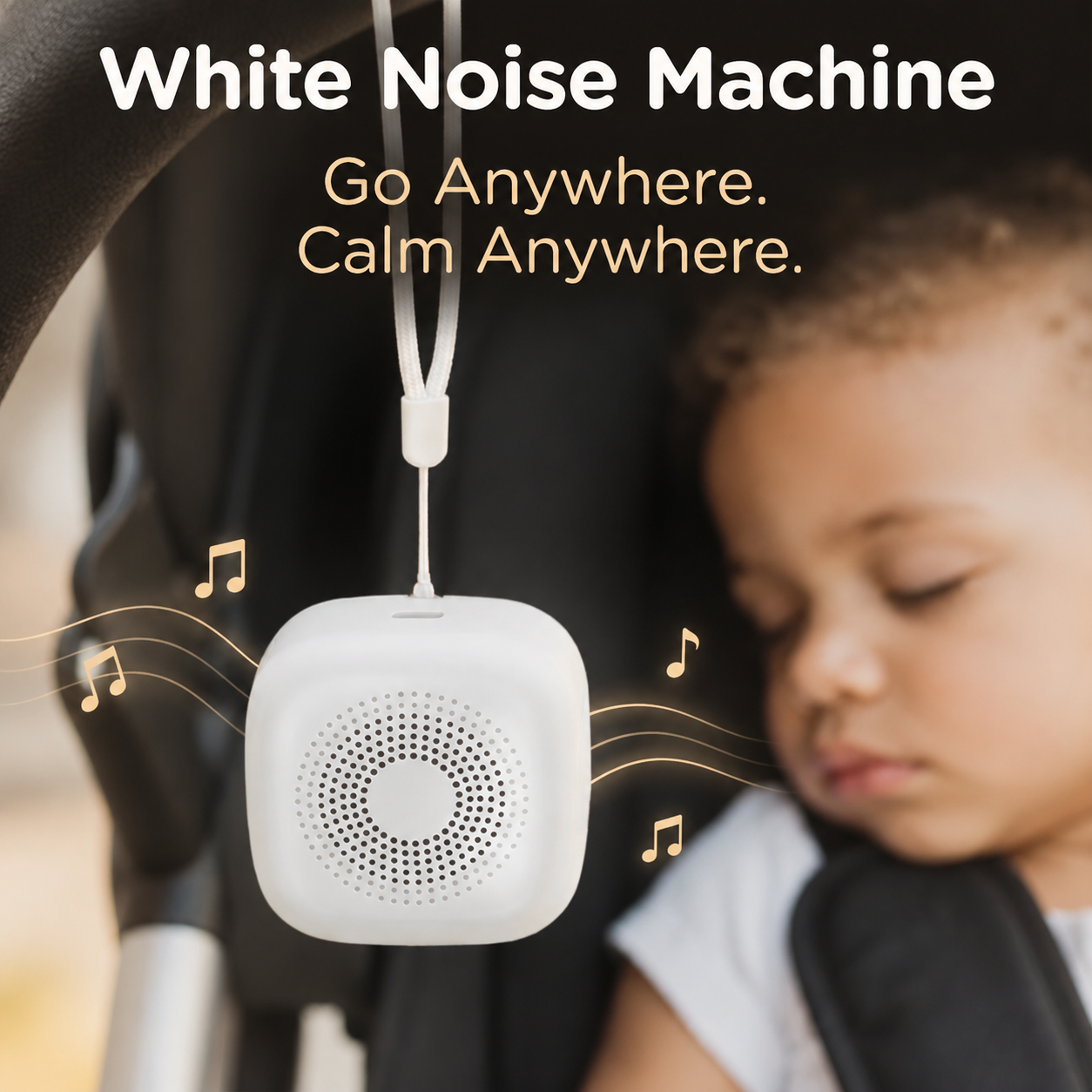 White Noise Machine Baby - ベビーホワイトノイズマシン スマート泣き声検知、30種類の癒しサウンド ナイトライトタイマー付き 充電式ポータブルサウンドマシン 睡眠用