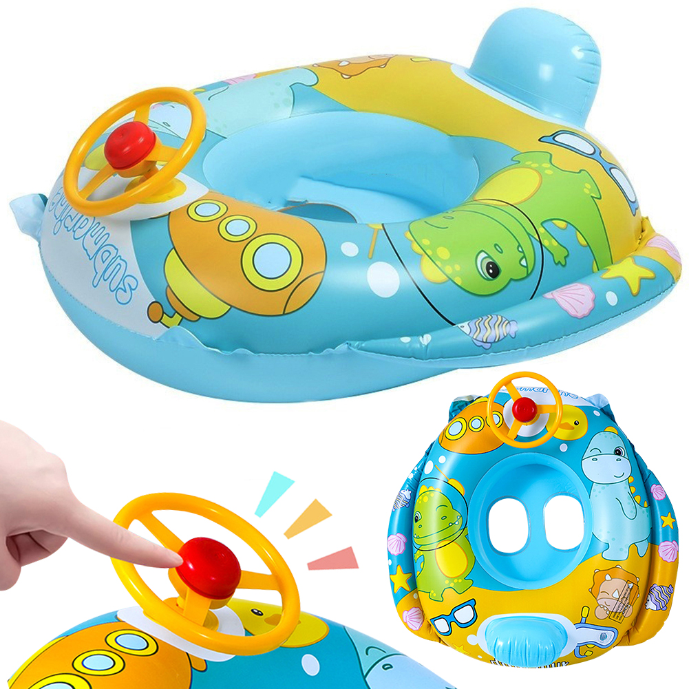 Baby Swimming Floater - 子供インフレータブル水泳リングシート付きベビー水泳フロート水泳プールのおもちゃ水泳チューブリング子供のための屋外プールのおもちゃ