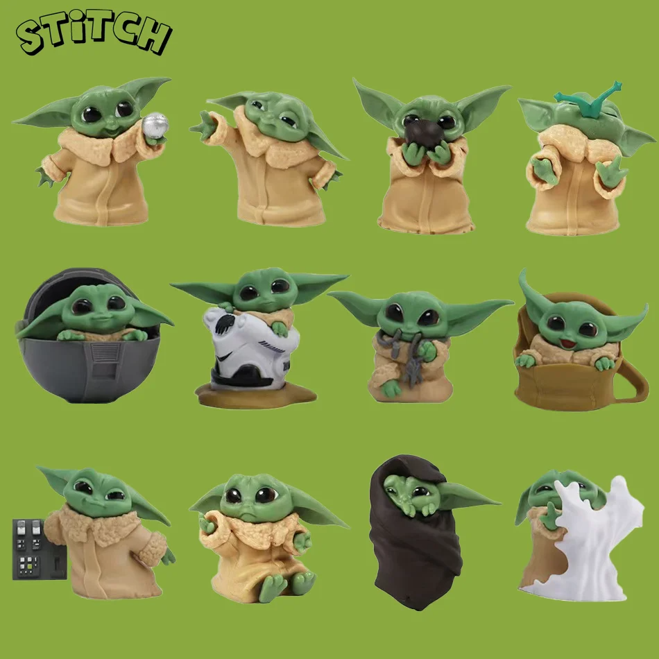 Baby Yoda Products - 2スタイル6個/セット ディズニーアニメフィギュア 5-8cm トイマスター ベビーヨーダ ダース