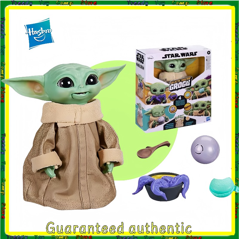 Baby Yoda Products - オリジナル本物のハスブロベビーヨーダグーグマンダロリアンスターウォーズ音声インタラクティブ人形おもちゃパーティーギフト