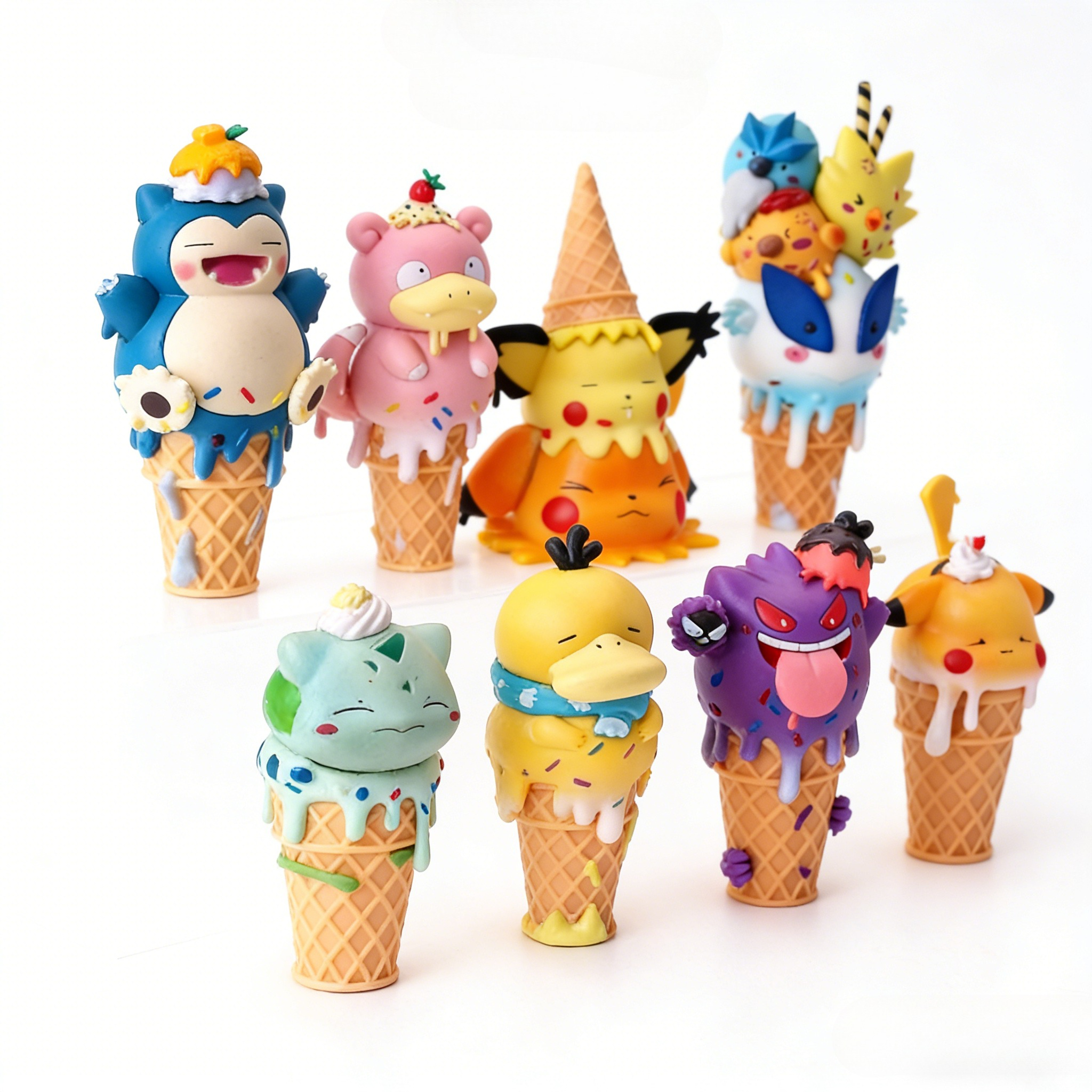 Baby Products Cream - ポケモンアイスクリーム赤ちゃん漫画ピカチュウカビゴンコダックゲンガーアニメフィギュアかわいいおもちゃ卓上装飾品ギフト