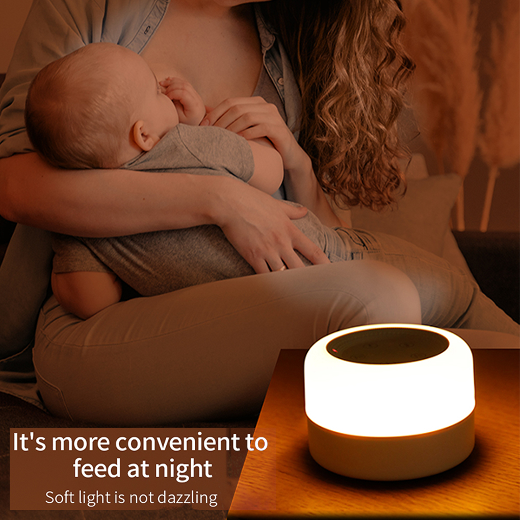 White Noise Machine Baby - ベビーホワイトノイズマシン ナイトライト付き 睡眠リラックスツール ポータブル タッチ調整可能 USB充電式