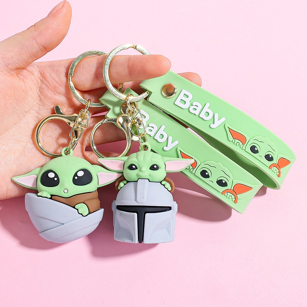 Baby Yoda Products - 完璧なディテール グロッグ ベビーヨーダ マルチスタイル 3Dシリコンキーホルダーセット 可愛いマンダロリアンフィギュア