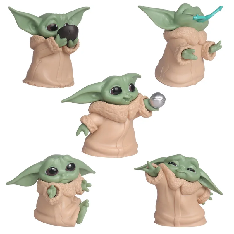 Baby Yoda Products - バンダイ 5 個スターウォーズおもちゃマスターベビーヨーダダース PVC アクションフィギュアアニメフィギュアコレクション人形ミニモデル子供のためのギフト