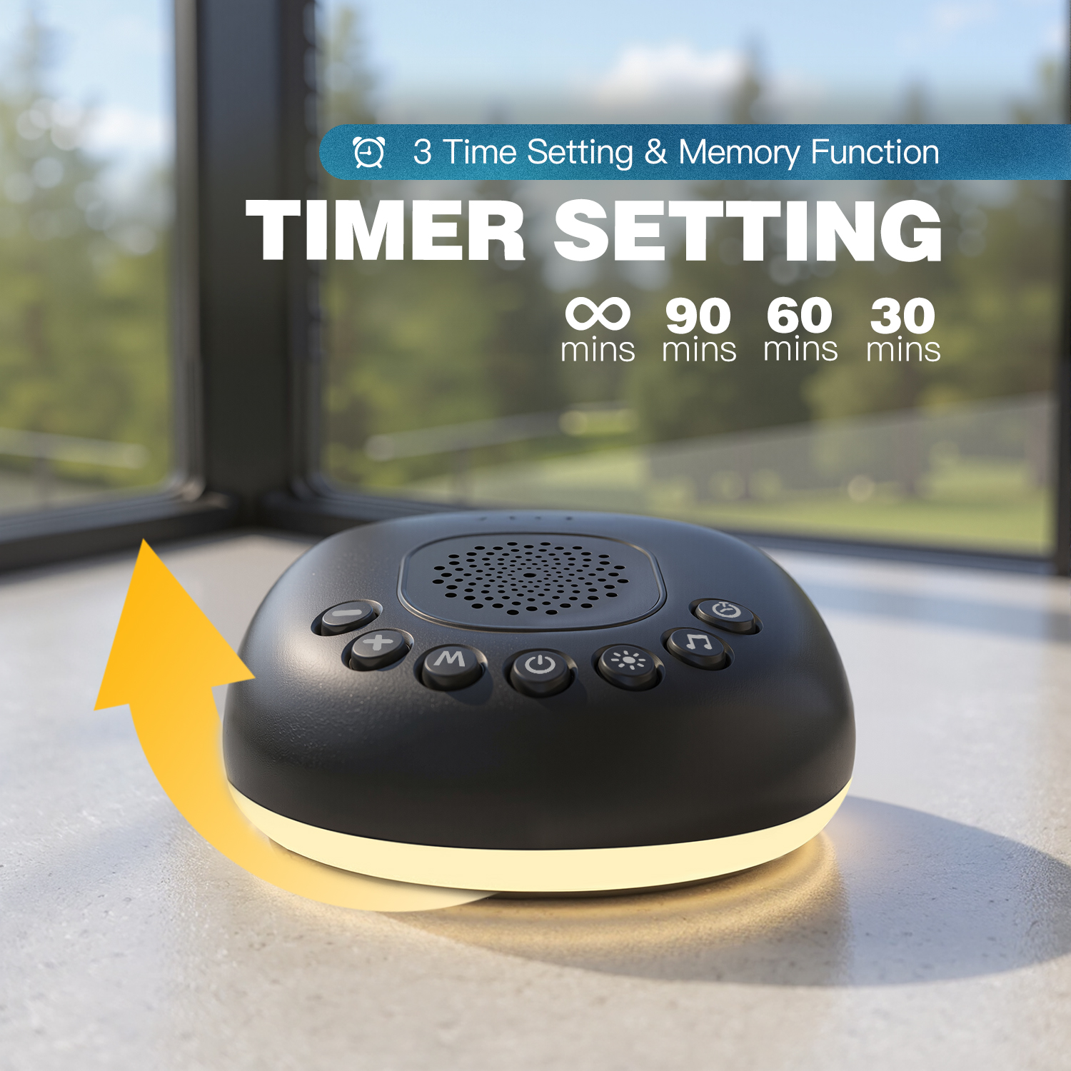 ポータブルホワイトノイズマシン 20種類の音 RGBナイトラ - White Noise Machine Baby のレビューと価格