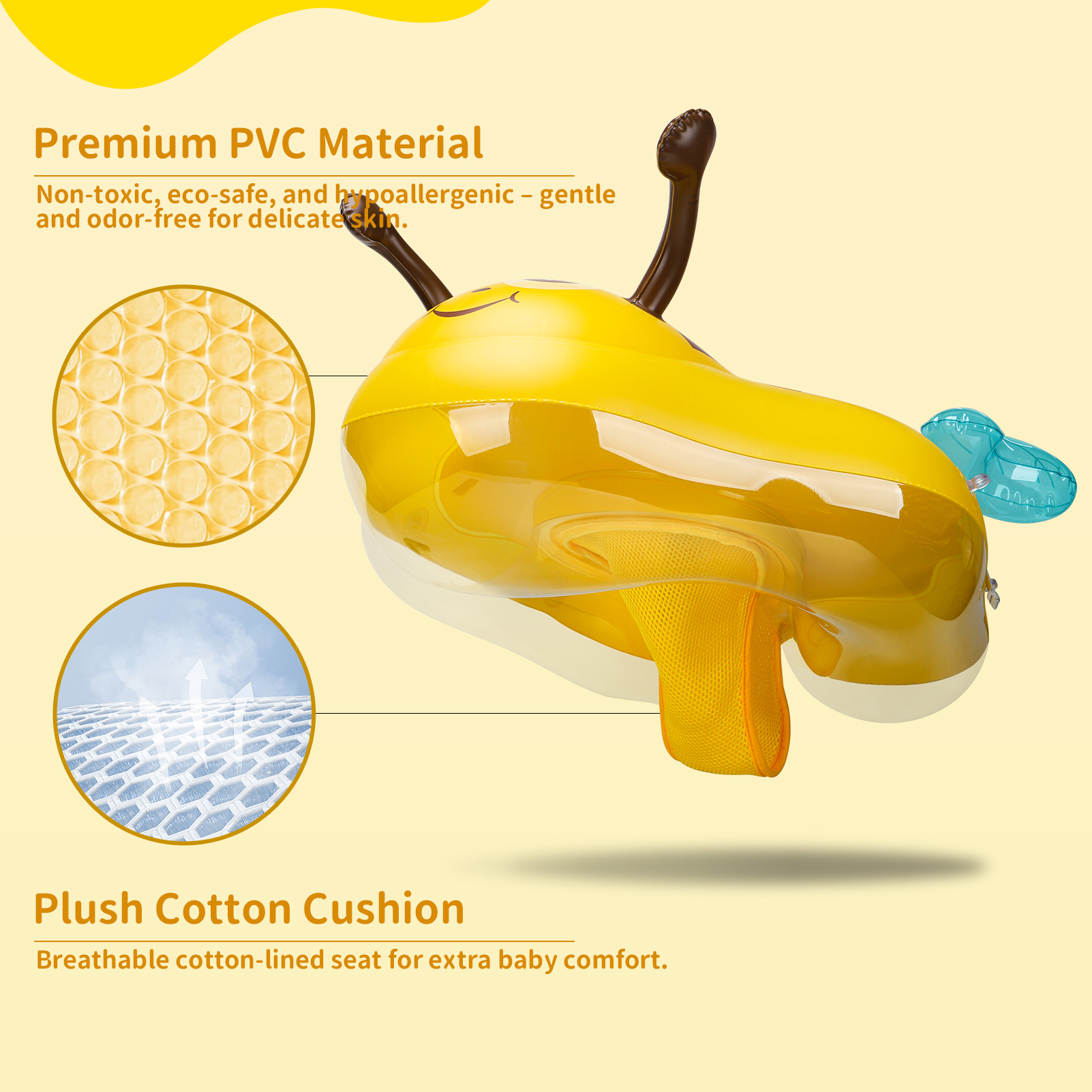 スイムボボ イエロー キッズ インフレータブル ベビー フロ - Baby Swimming Floater のレビューと価格