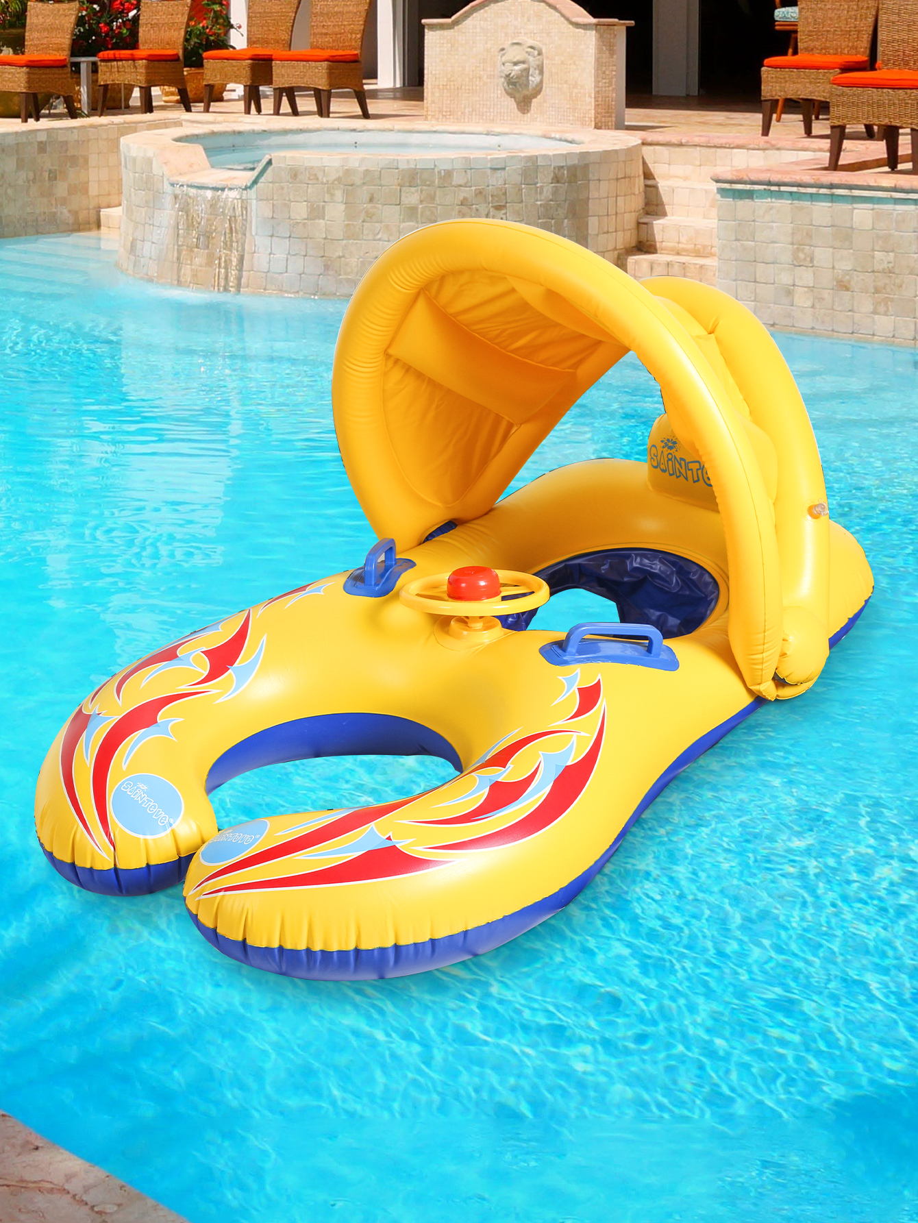 1PC ママとお揃いプール用ベビーフロート、取り外し可能なキ - Baby Swimming Floater のレビューと価格