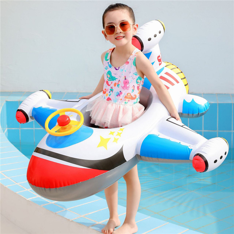 ベビー水泳サークル飛行機フロートプール水泳リングインフレータ - Baby Swimming Floater のレビューと価格