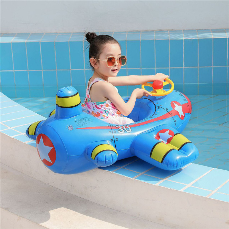 ベビー水泳サークル飛行機フロートプール水泳リングインフレータ - Baby Swimming Floater のレビューと価格
