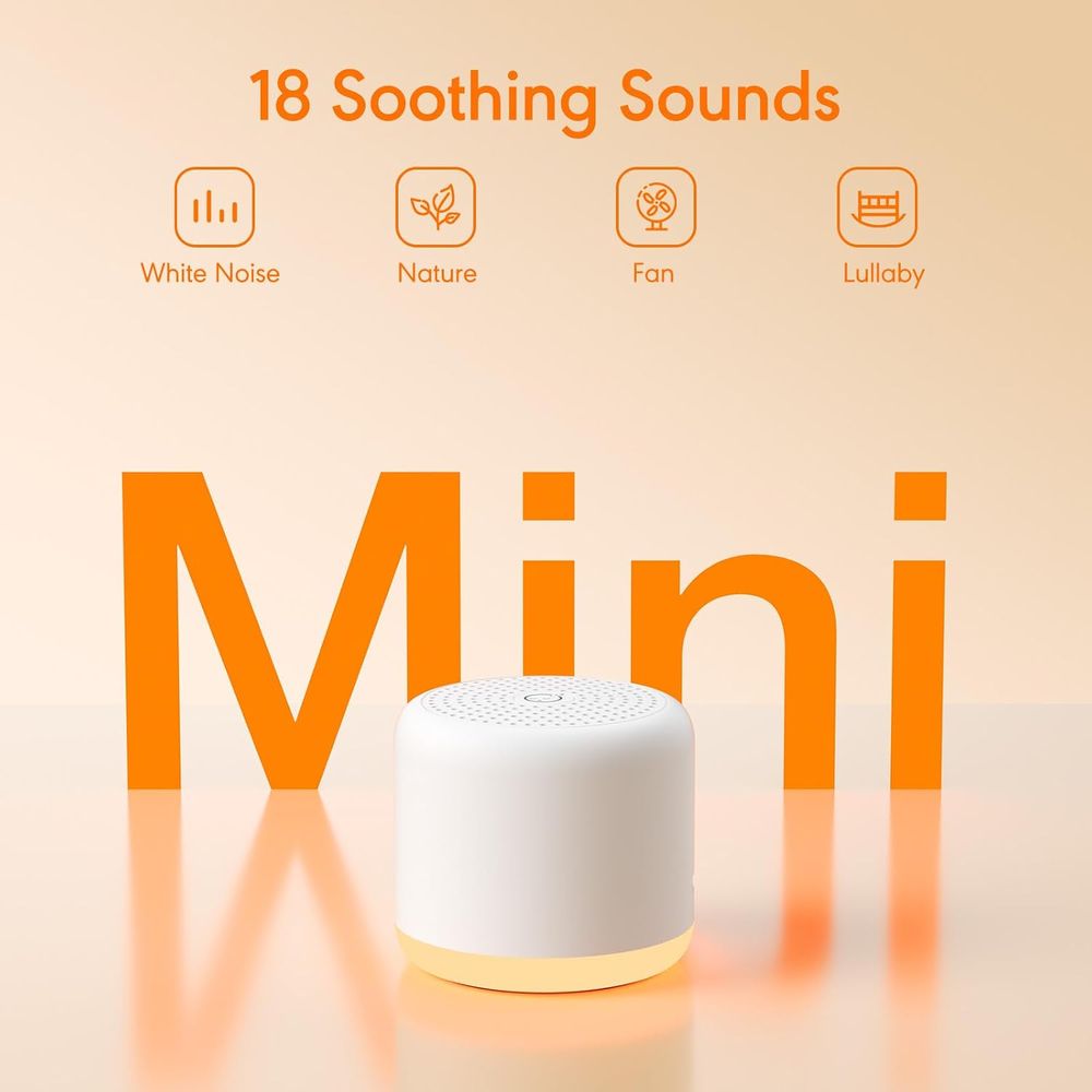 ナイトライト付きホワイトノイズマシン、18種類の癒しサウンド - White Noise Machine Baby のレビューと価格