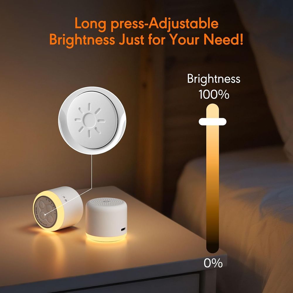 ナイトライト付きホワイトノイズマシン、18種類の癒しサウンド - White Noise Machine Baby のレビューと価格