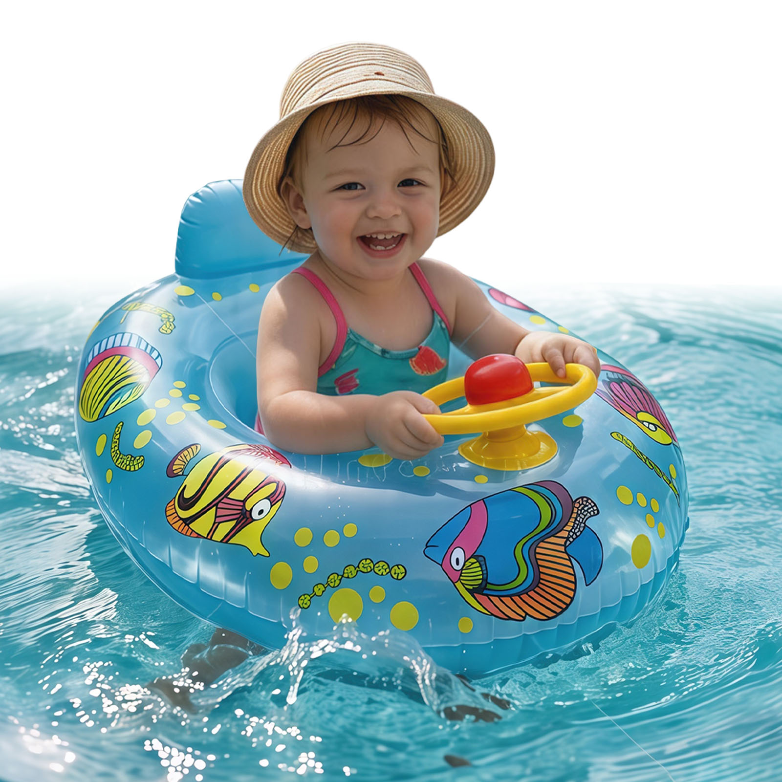 膨脹式ベビーフロート、乳幼児用安全シート付きスイムフロートリ - Baby Swimming Floater のレビューと価格