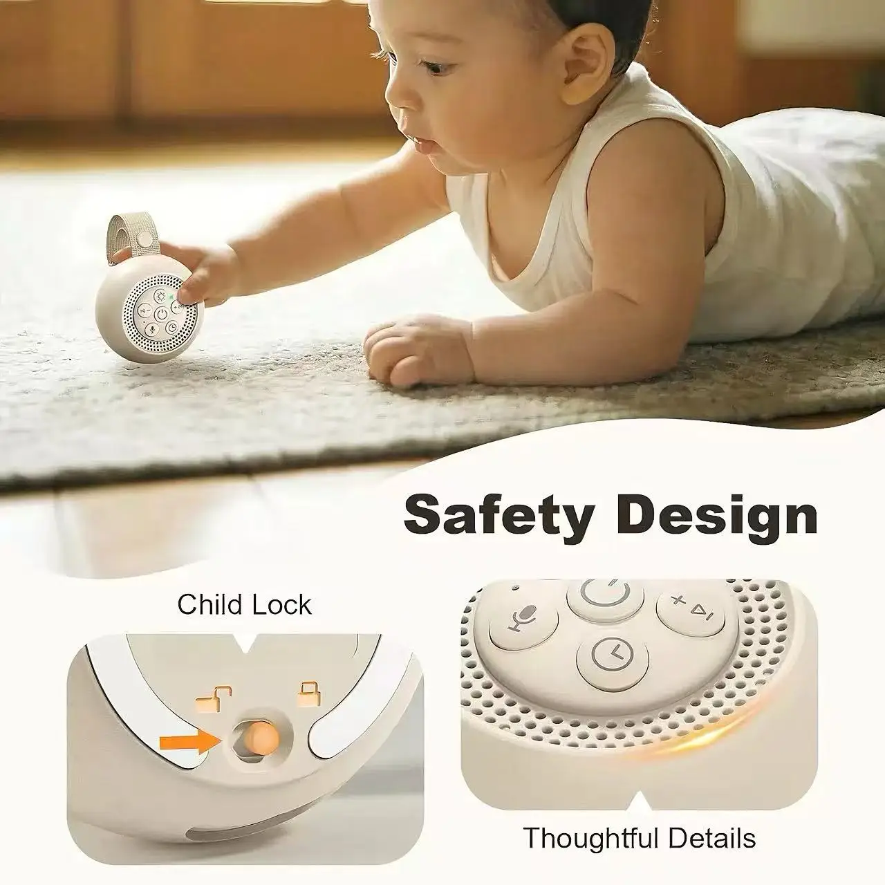 ホワイトノイズマシン 暖かいナイトライト付き 赤ちゃん睡眠サ - White Noise Machine Baby のレビューと価格