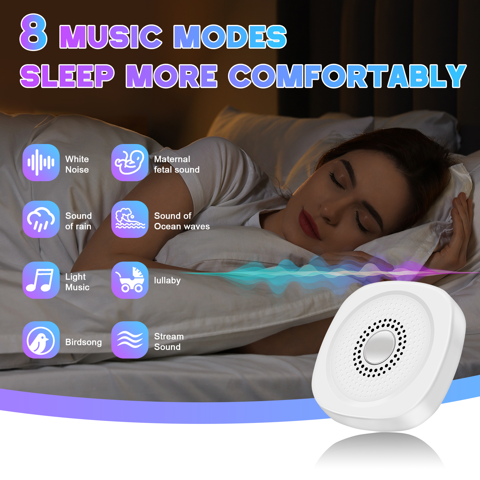ホワイトノイズサウンドマシン、10種類の癒しサウンド搭載、赤 - White Noise Machine Baby のレビューと価格