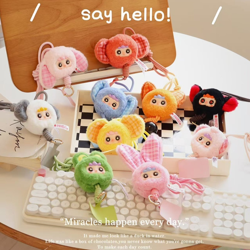 ベビー三ミゴクリームプリン携帯電話ストラップぬいぐるみブライ - Baby Products Cream のレビューと価格