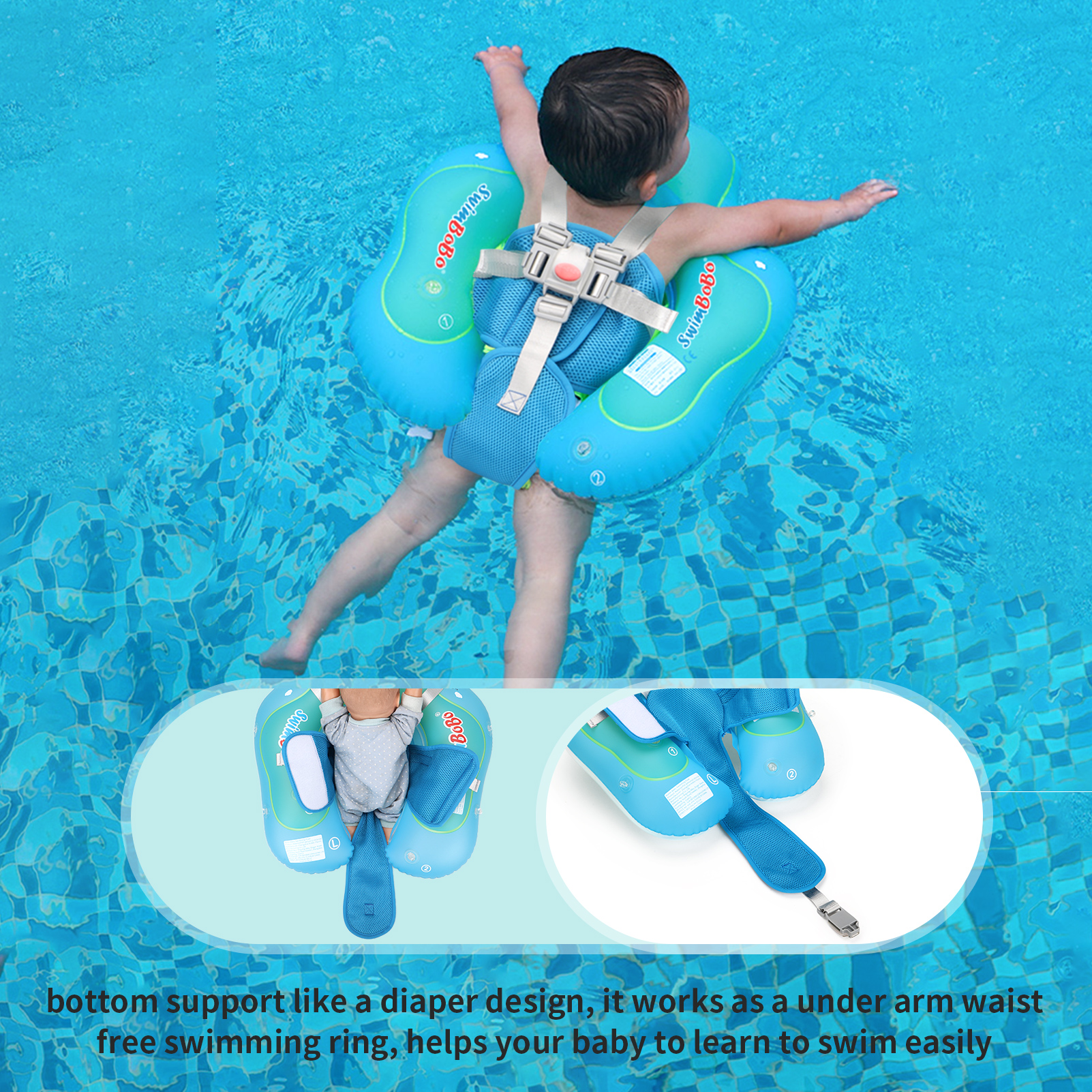 スイムボボ 新改良版 ベビー用プールフロート 膨脹式幼児用浮 - Baby Swimming Floater のレビューと価格
