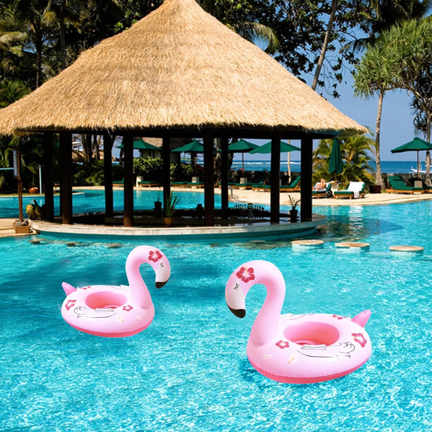 夏インフレータブルおもちゃフローティングシートフラミンゴ形状 - Baby Swimming Floater のレビューと価格